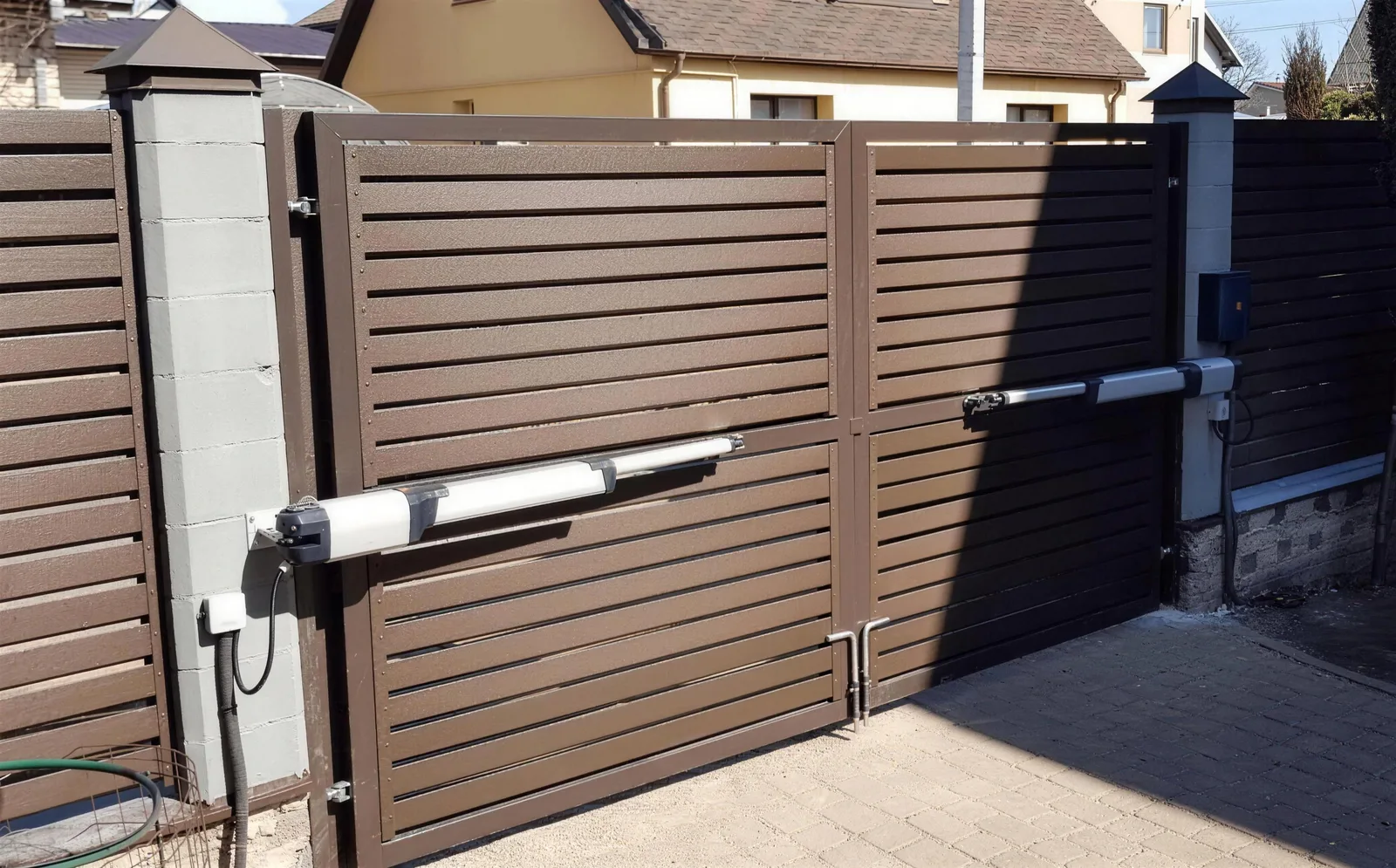 Automated double swing gates with gate openers